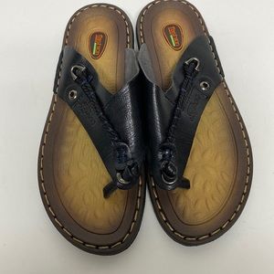 Fashion Peru’s Spoxt Mens Black flip flop sandals size 8